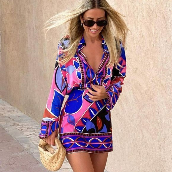 BLOGGER'S FAVE! ZARA PRINTED MINI SKIRT NWT - Picture 14 of 16